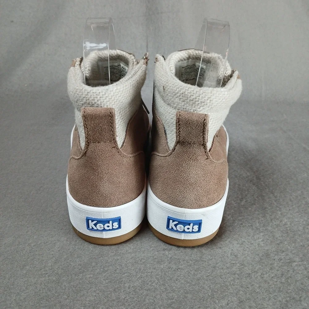 Keds Suede Lace‎ Up Ankle Booties Fall Sweater Top Taupe Women's 6.5 #WH65607